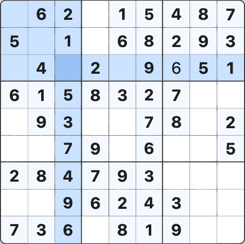 Column with only one missing number