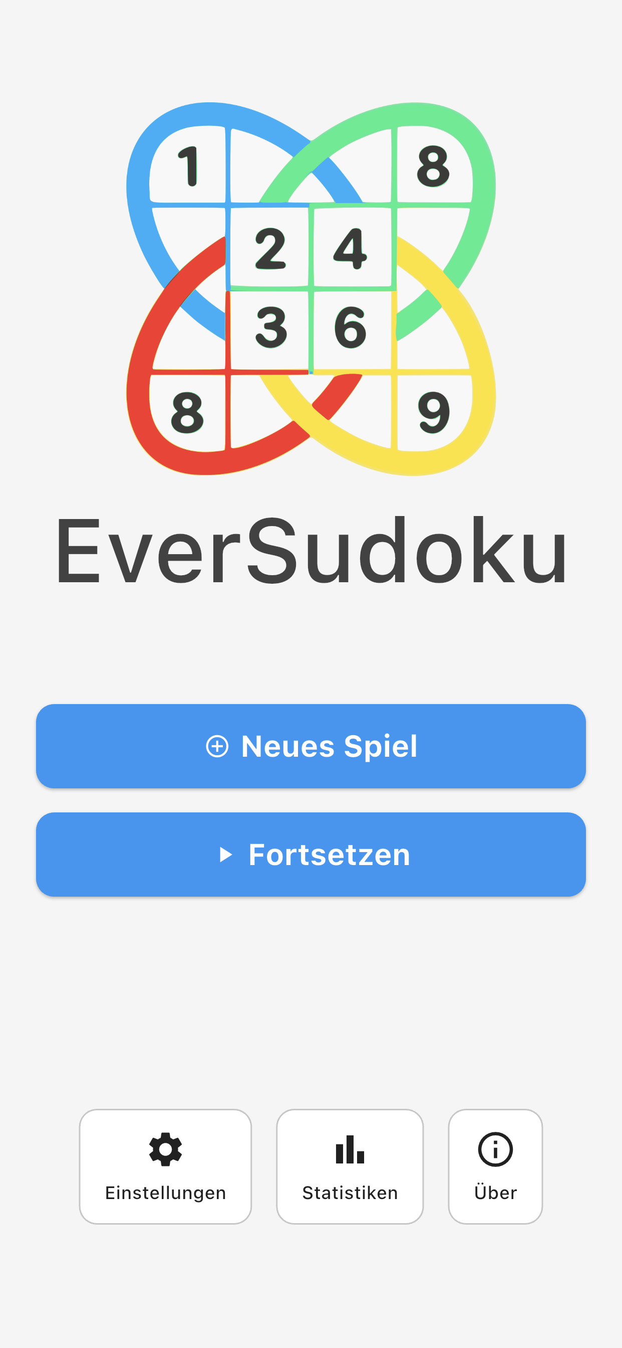 EverSudoku Home Screen