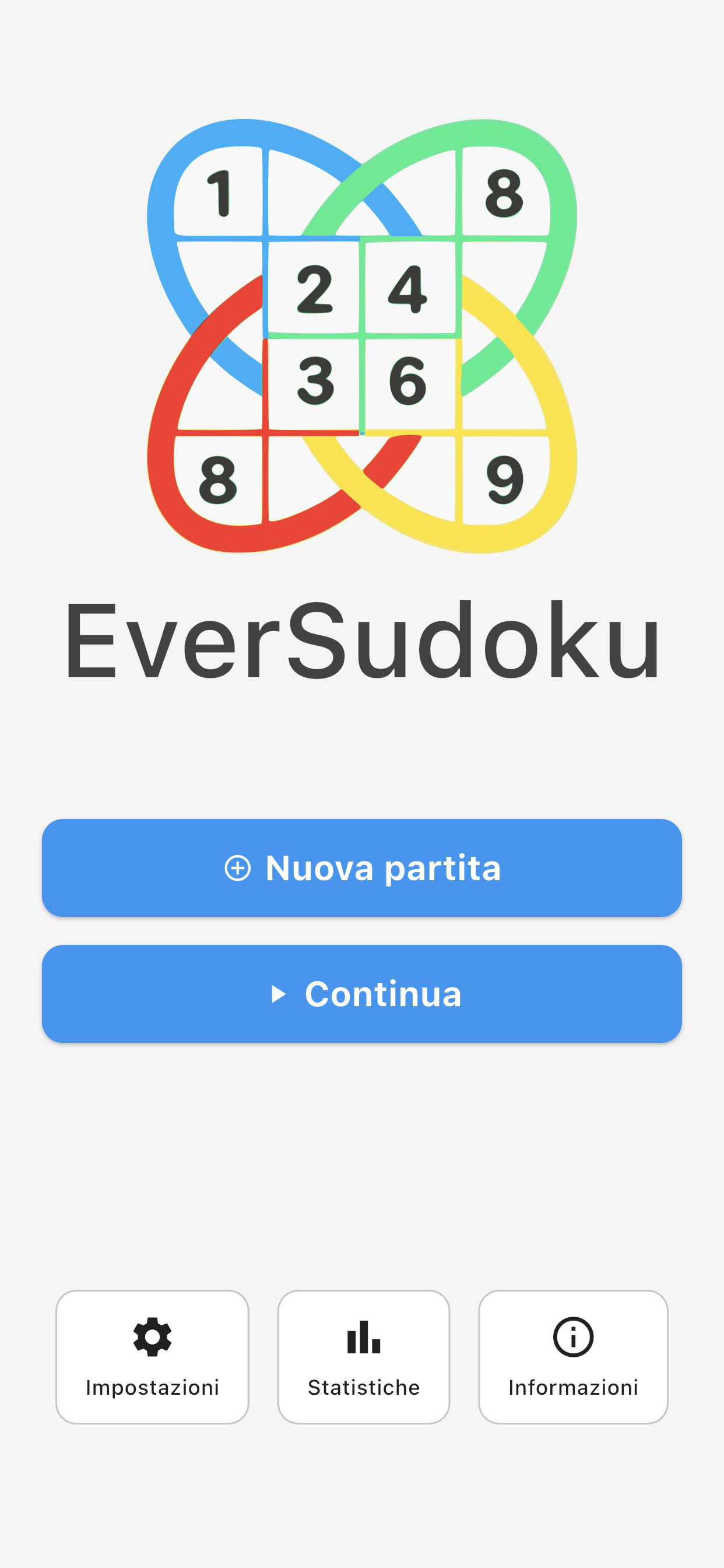 EverSudoku Home Screen