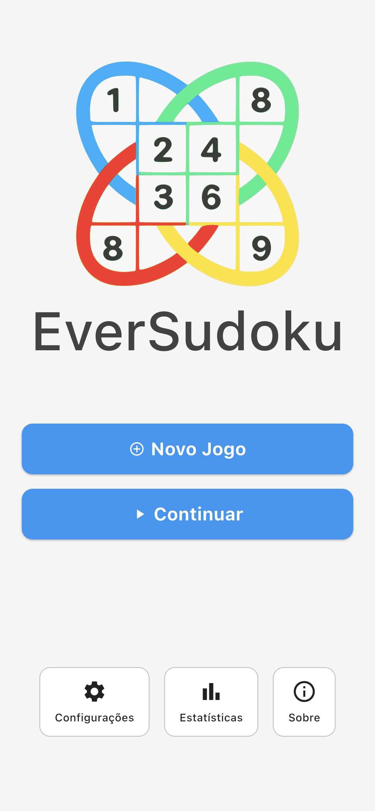 EverSudoku Home Screen